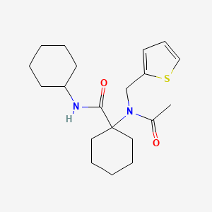 1-[acetyl(thiophen-2-ylmethyl)amino]-N-cyclohexylcyclohexanecarboxamide