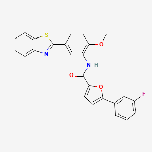 N-[5-(1,3-benzothiazol-2-yl)-2-methoxyphenyl]-5-(3-fluorophenyl)furan-2-carboxamide