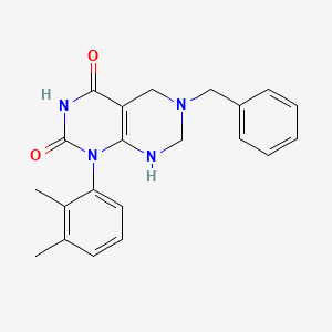 molecular formula C21H22N4O2 B11453937 6-benzyl-1-(2,3-dimethylphenyl)-2-hydroxy-5,6,7,8-tetrahydropyrimido[4,5-d]pyrimidin-4(1H)-one 