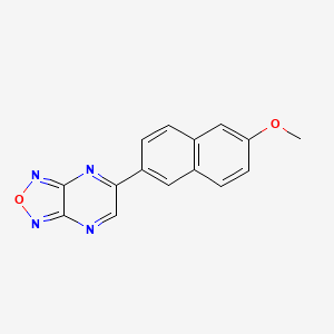 molecular formula C15H10N4O2 B11453986 5-(6-Methoxynaphthalen-2-yl)-[1,2,5]oxadiazolo[3,4-b]pyrazine 