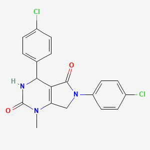 4,6-bis(4-chlorophenyl)-1-methyl-3,4,6,7-tetrahydro-1H-pyrrolo[3,4-d]pyrimidine-2,5-dione