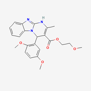 2-Methoxyethyl 4-(2,5-dimethoxyphenyl)-2-methyl-1,4-dihydropyrimido[1,2-a]benzimidazole-3-carboxylate