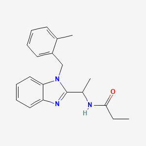 N-{1-[1-(2-methylbenzyl)-1H-benzimidazol-2-yl]ethyl}propanamide