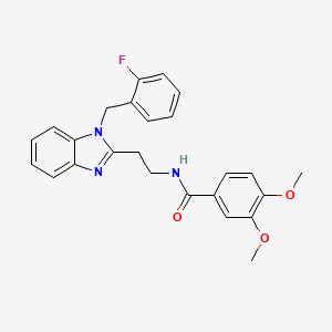 N-{2-[1-(2-fluorobenzyl)-1H-benzimidazol-2-yl]ethyl}-3,4-dimethoxybenzamide