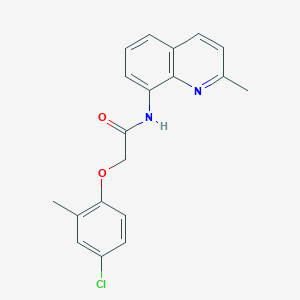 molecular formula C19H17ClN2O2 B11454046 2-(4-chloro-2-methylphenoxy)-N-(2-methylquinolin-8-yl)acetamide 