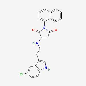 3-{[2-(5-chloro-1H-indol-3-yl)ethyl]amino}-1-(naphthalen-1-yl)pyrrolidine-2,5-dione