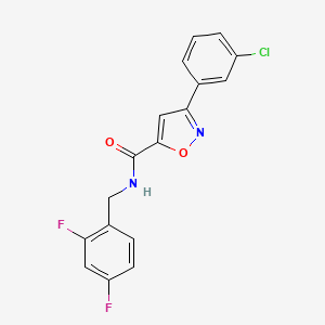 3-(3-chlorophenyl)-N-[(2,4-difluorophenyl)methyl]-1,2-oxazole-5-carboxamide