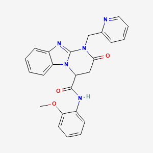 N-(2-methoxyphenyl)-2-oxo-1-(pyridin-2-ylmethyl)-1,2,3,4-tetrahydropyrimido[1,2-a]benzimidazole-4-carboxamide