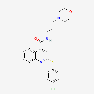 2-[(4-Chlorophenyl)thio]-N-[3-(4-morpholinyl)propyl]-4-quinolinecarboxamide