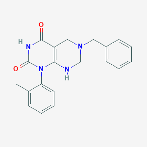 molecular formula C20H20N4O2 B11454135 6-benzyl-2-hydroxy-1-(2-methylphenyl)-5,6,7,8-tetrahydropyrimido[4,5-d]pyrimidin-4(1H)-one 