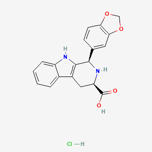molecular formula C₁₉H₁₆N₂O₄ . HCl B1145414 (1R,3R)-1-(1,3-Benzodioxol-5-yl)-2,3,4,9-tetrahydro-1H-pyrido[3,4-b]indole-3-carboxylic Acid Hydrochloride CAS No. 474668-76-3
