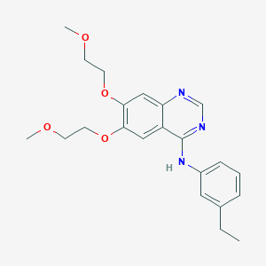molecular formula C₂₂H₂₇N₃O₄ B1145417 N-(3-乙基苯基)-6,7-双(2-甲氧基乙氧基)-4-喹唑啉胺 CAS No. 299912-61-1
