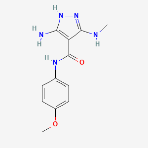 5-amino-N-(4-methoxyphenyl)-3-(methylamino)-1H-pyrazole-4-carboxamide