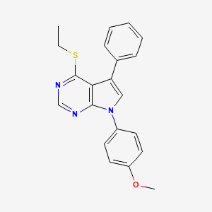 4-(ethylsulfanyl)-7-(4-methoxyphenyl)-5-phenyl-7H-pyrrolo[2,3-d]pyrimidine