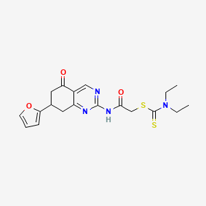 2-{[7-(Furan-2-yl)-5-oxo-5,6,7,8-tetrahydroquinazolin-2-yl]amino}-2-oxoethyl diethylcarbamodithioate