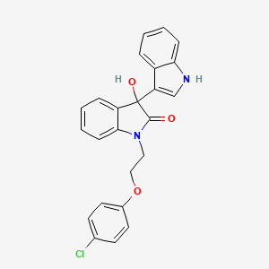 1'-[2-(4-chlorophenoxy)ethyl]-3'-hydroxy-1',3'-dihydro-1H,2'H-3,3'-biindol-2'-one