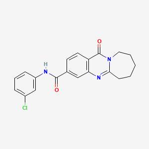 N-(3-chlorophenyl)-12-oxo-6,7,8,9,10,12-hexahydroazepino[2,1-b]quinazoline-3-carboxamide