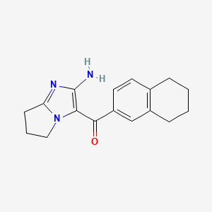 3-[(5,6,7,8-Tetrahydronaphthalen-2-yl)carbonyl]-5H,6H,7H-pyrrolo[1,2-a]imidazol-2-amine