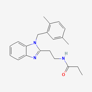 N-{2-[1-(2,5-dimethylbenzyl)-1H-benzimidazol-2-yl]ethyl}propanamide