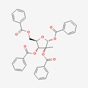 molecular formula C34H28O9 B1145429 2-C-Methyl-alpha-D-riboFuranose tetrabenzoate CAS No. 15397-16-7