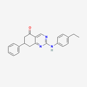 molecular formula C22H21N3O B11454290 2-[(4-ethylphenyl)amino]-7-phenyl-7,8-dihydroquinazolin-5(6H)-one 