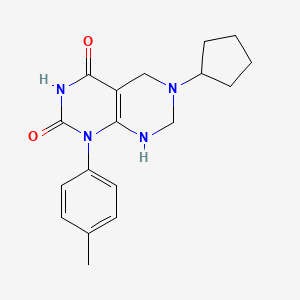 Pyrimido[4,5-d]pyrimidine-2,4(1H,3H)-dione, 6-cyclopentyl-5,6,7,8-tetrahydro-1-(4-methylphenyl)-