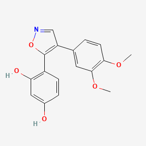 4-[4-(3,4-Dimethoxyphenyl)-1,2-oxazol-5-yl]benzene-1,3-diol