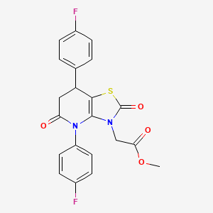 methyl [4,7-bis(4-fluorophenyl)-2,5-dioxo-4,5,6,7-tetrahydro[1,3]thiazolo[4,5-b]pyridin-3(2H)-yl]acetate