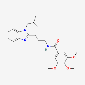 3,4,5-trimethoxy-N-{3-[1-(2-methylpropyl)-1H-benzimidazol-2-yl]propyl}benzamide