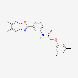 molecular formula C25H24N2O3 B11454397 N-[3-(5,6-dimethyl-1,3-benzoxazol-2-yl)phenyl]-2-(3,5-dimethylphenoxy)acetamide 