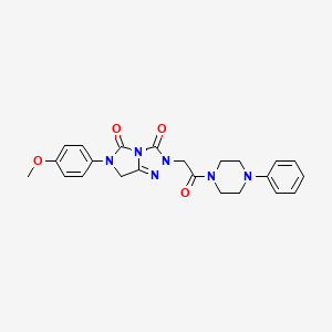 6-(4-methoxyphenyl)-2-[2-oxo-2-(4-phenylpiperazin-1-yl)ethyl]-6,7-dihydro-3H-imidazo[5,1-c][1,2,4]triazole-3,5(2H)-dione