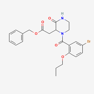 Benzyl {1-[(5-bromo-2-propoxyphenyl)carbonyl]-3-oxopiperazin-2-yl}acetate