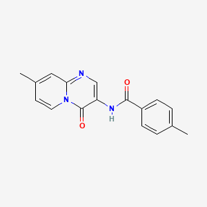 molecular formula C17H15N3O2 B11454412 4-methyl-N-(8-methyl-4-oxo-4H-pyrido[1,2-a]pyrimidin-3-yl)benzamide 