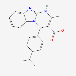 molecular formula C22H23N3O2 B11454431 Methyl 2-methyl-4-[4-(propan-2-yl)phenyl]-1,4-dihydropyrimido[1,2-a]benzimidazole-3-carboxylate 