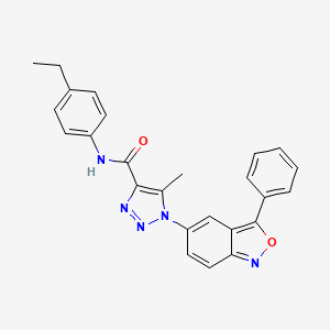 molecular formula C25H21N5O2 B11454432 N-(4-ethylphenyl)-5-methyl-1-(3-phenyl-2,1-benzoxazol-5-yl)-1H-1,2,3-triazole-4-carboxamide 