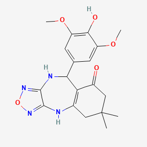 9-(4-hydroxy-3,5-dimethoxyphenyl)-6,6-dimethyl-6,7,9,10-tetrahydro-4H-[1,2,5]oxadiazolo[3,4-b][1,4]benzodiazepin-8(5H)-one