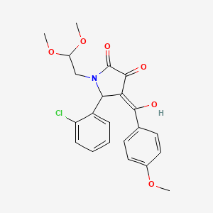 5-(2-chlorophenyl)-1-(2,2-dimethoxyethyl)-3-hydroxy-4-[(4-methoxyphenyl)carbonyl]-1,5-dihydro-2H-pyrrol-2-one