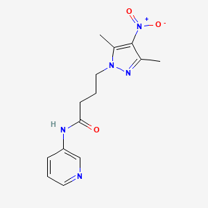 4-(3,5-dimethyl-4-nitro-1H-pyrazol-1-yl)-N-(pyridin-3-yl)butanamide