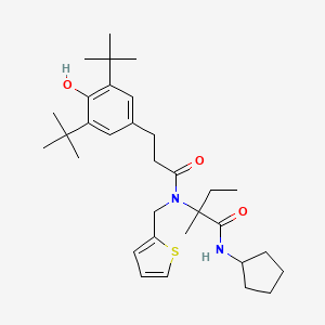 N-cyclopentyl-N~2~-[3-(3,5-di-tert-butyl-4-hydroxyphenyl)propanoyl]-N~2~-(thiophen-2-ylmethyl)isovalinamide