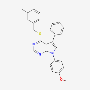 7-(4-methoxyphenyl)-4-[(3-methylbenzyl)sulfanyl]-5-phenyl-7H-pyrrolo[2,3-d]pyrimidine