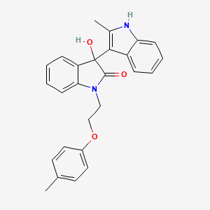 3'-hydroxy-2-methyl-1'-[2-(4-methylphenoxy)ethyl]-1',3'-dihydro-1H,2'H-3,3'-biindol-2'-one