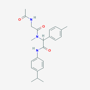 molecular formula C23H29N3O3 B11454531 N~2~-acetyl-N-methyl-N-[1-(4-methylphenyl)-2-oxo-2-{[4-(propan-2-yl)phenyl]amino}ethyl]glycinamide 