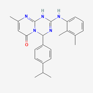 2-[(2,3-dimethylphenyl)amino]-4-(4-isopropylphenyl)-8-methyl-1,4-dihydro-6H-pyrimido[1,2-a][1,3,5]triazin-6-one