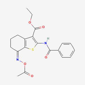 Ethyl 7-[(acetyloxy)imino]-2-(benzoylamino)-4,5,6,7-tetrahydro-1-benzothiophene-3-carboxylate