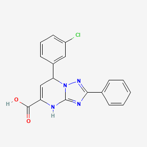 7-(3-Chlorophenyl)-2-phenyl-4,7-dihydro[1,2,4]triazolo[1,5-a]pyrimidine-5-carboxylic acid