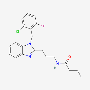 N-{3-[1-(2-chloro-6-fluorobenzyl)-1H-benzimidazol-2-yl]propyl}butanamide