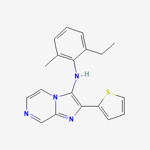 N-(2-ethyl-6-methylphenyl)-2-(thiophen-2-yl)imidazo[1,2-a]pyrazin-3-amine