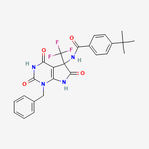 N-[1-benzyl-2,4,6-trioxo-5-(trifluoromethyl)-2,3,4,5,6,7-hexahydro-1H-pyrrolo[2,3-d]pyrimidin-5-yl]-4-tert-butylbenzamide