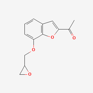 molecular formula C₁₃H₁₂O₄ B1145473 2-Acetyl-7-[(oxiran-2-yl)methoxy]benzofuran CAS No. 39543-77-6