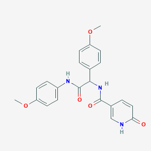 N-{1-(4-methoxyphenyl)-2-[(4-methoxyphenyl)amino]-2-oxoethyl}-6-oxo-1,6-dihydropyridine-3-carboxamide